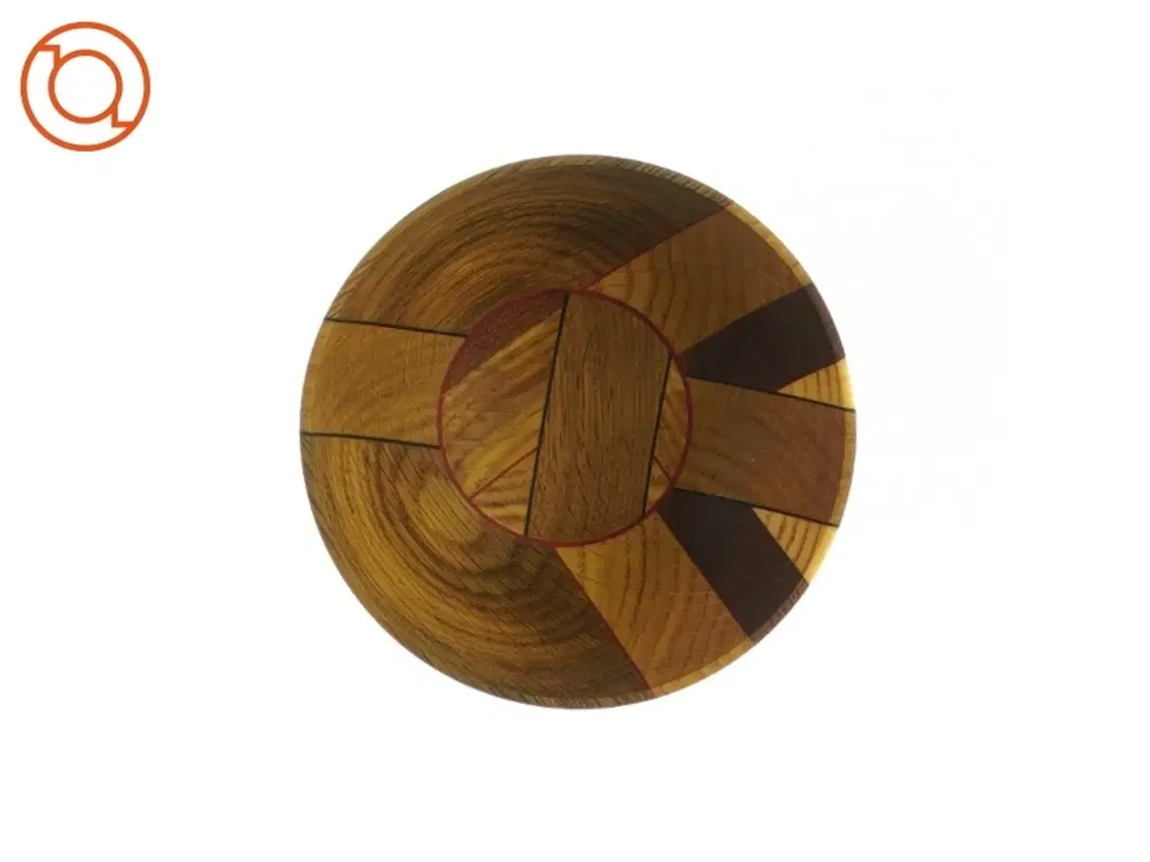 Billede 2 - Skål i lystræ og røde streger