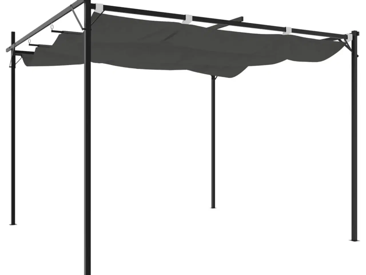 Billede 5 - Pergola med sammenrulleligt tag 295x292x230 cm antracitgrå