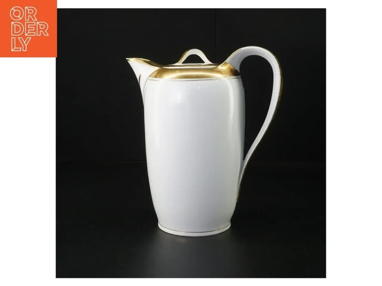 Billede 1 - Hvid og guld kaffekande fra Bavaria (str. 20 x 17 cm)