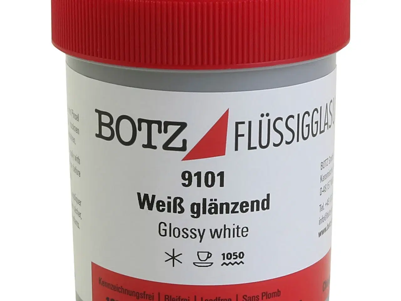 Billede 1 - Hvid lertøjsglasur, 200 ml - Klar til brug