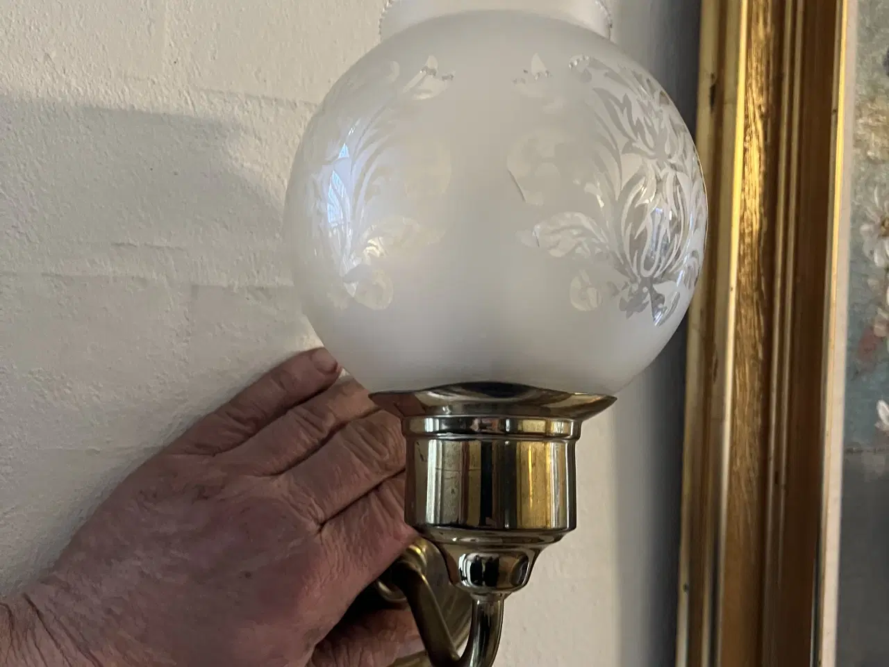 Billede 2 - Antik væglampe