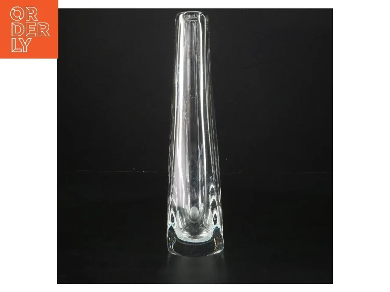 Billede 3 - Glas vase med gravering (str. 24 cm)