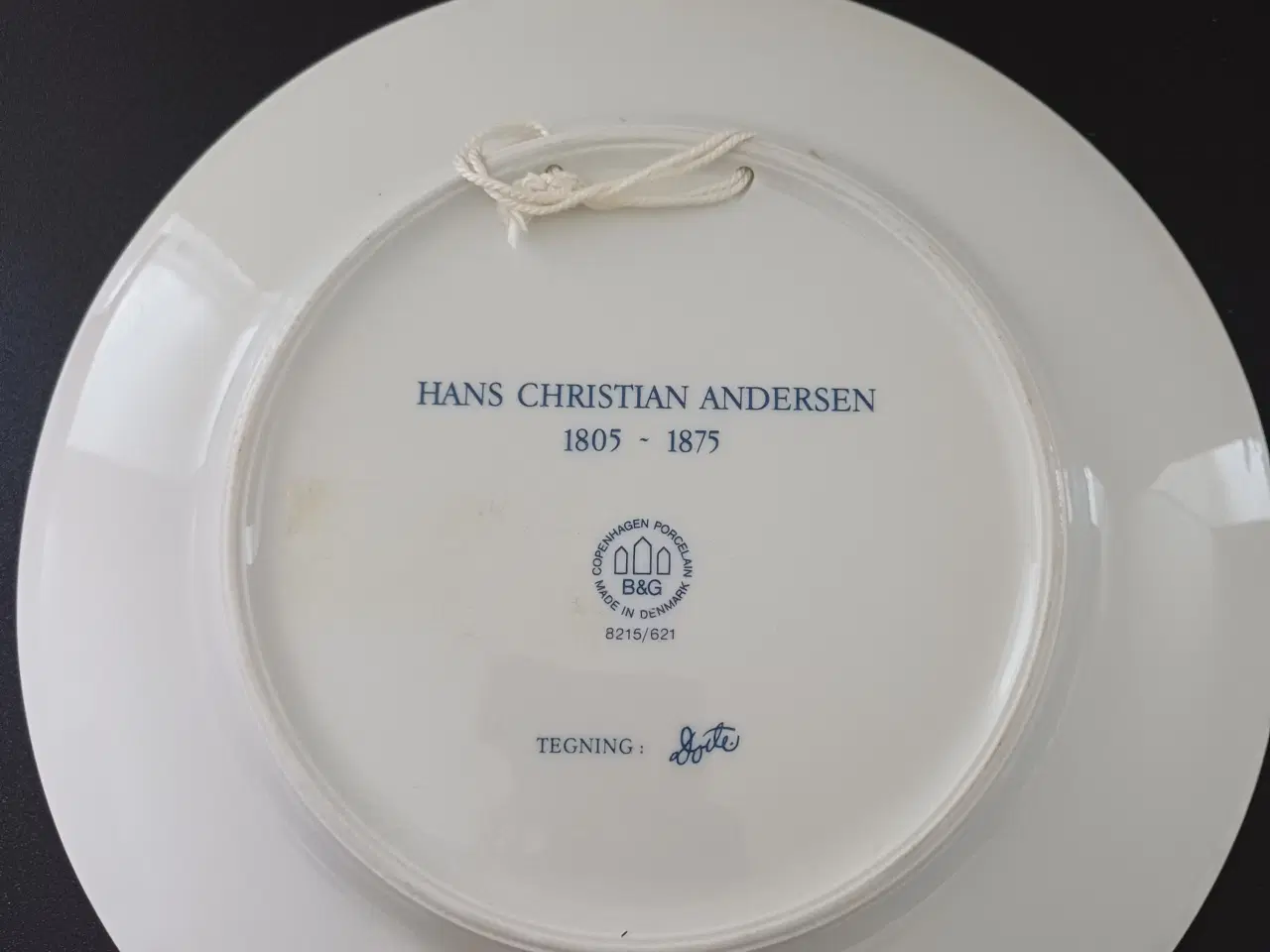 Billede 1 - H.C. Andersen mindeplatte fra Bing & Grøndahl 