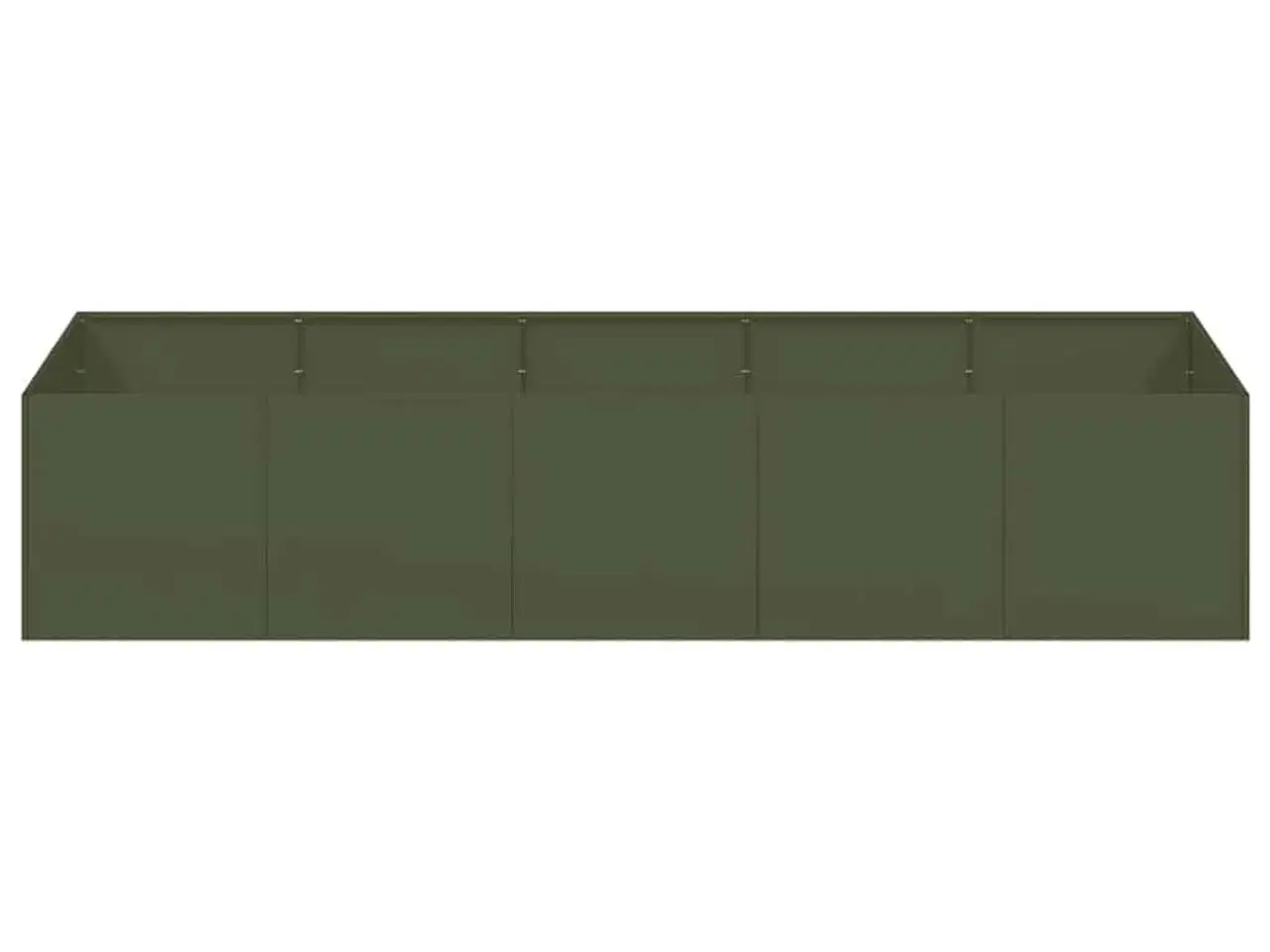 Billede 4 - Plantekasse 200x80x40 cm stål olivengrøn