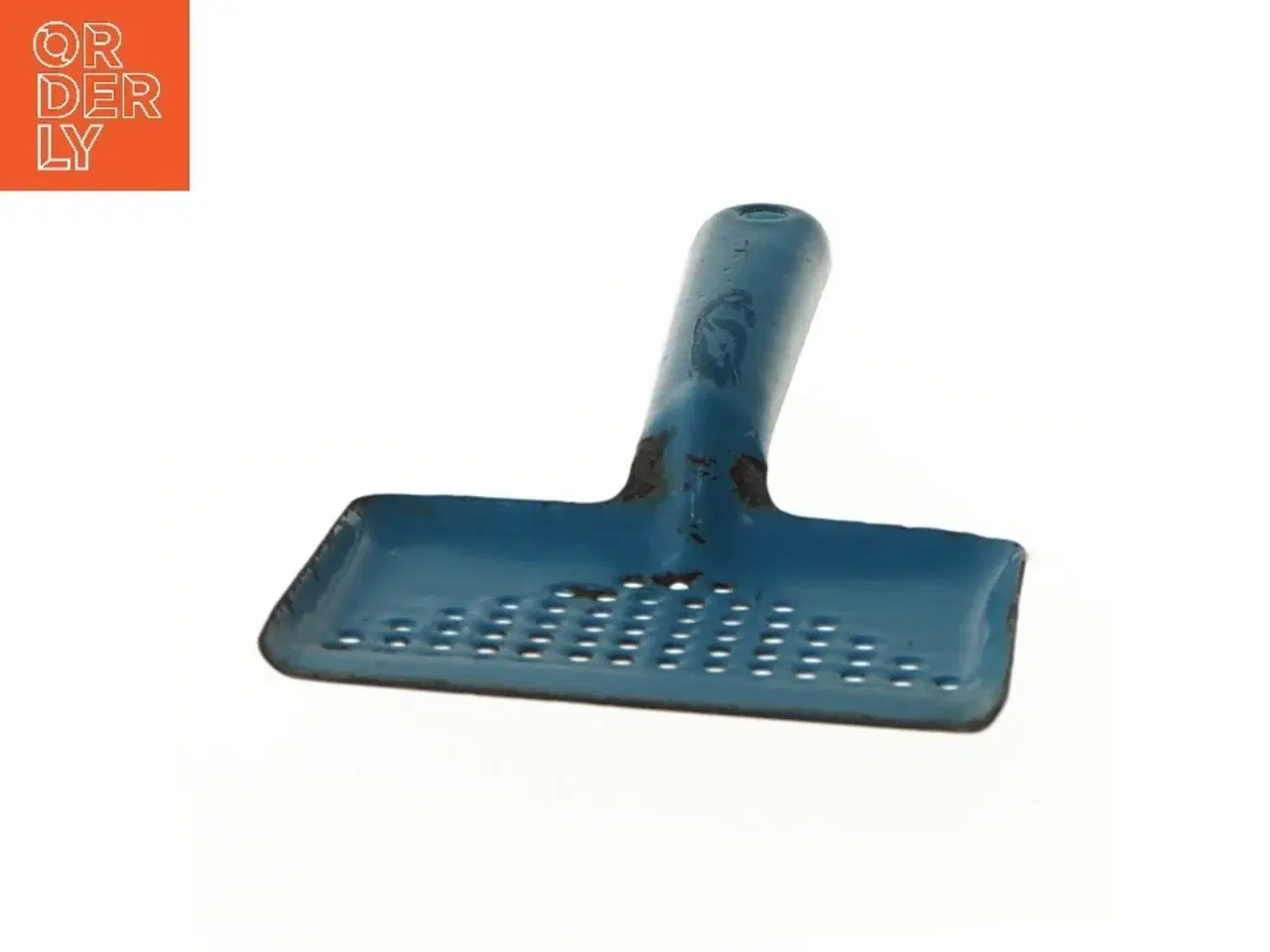 Billede 3 - Blå metalskovl med huller, emalje(str. 11,5x19,5 cm) (str. 11,5x19,5 cm)