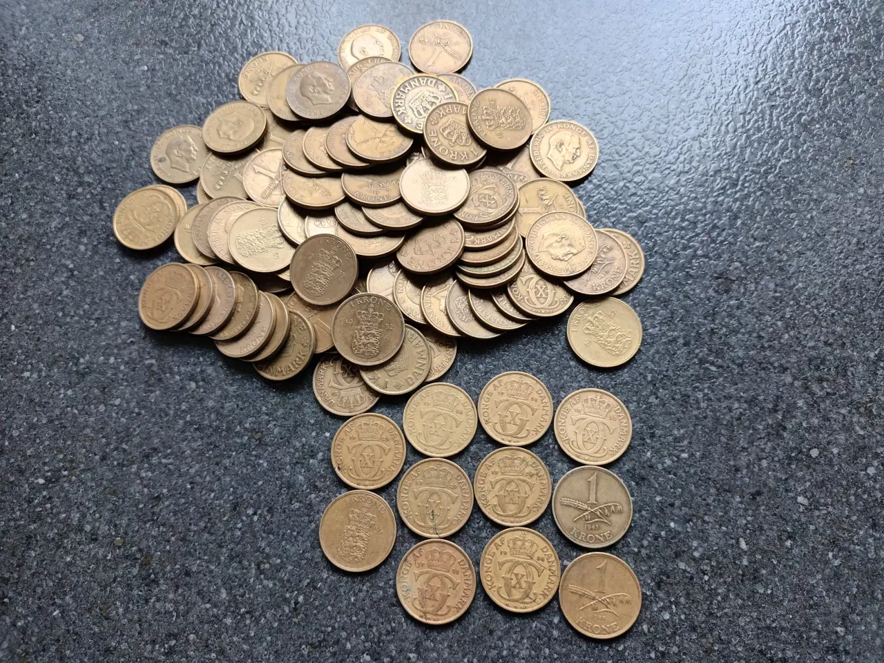 Billede 1 - Gule 1 kr 100 stk