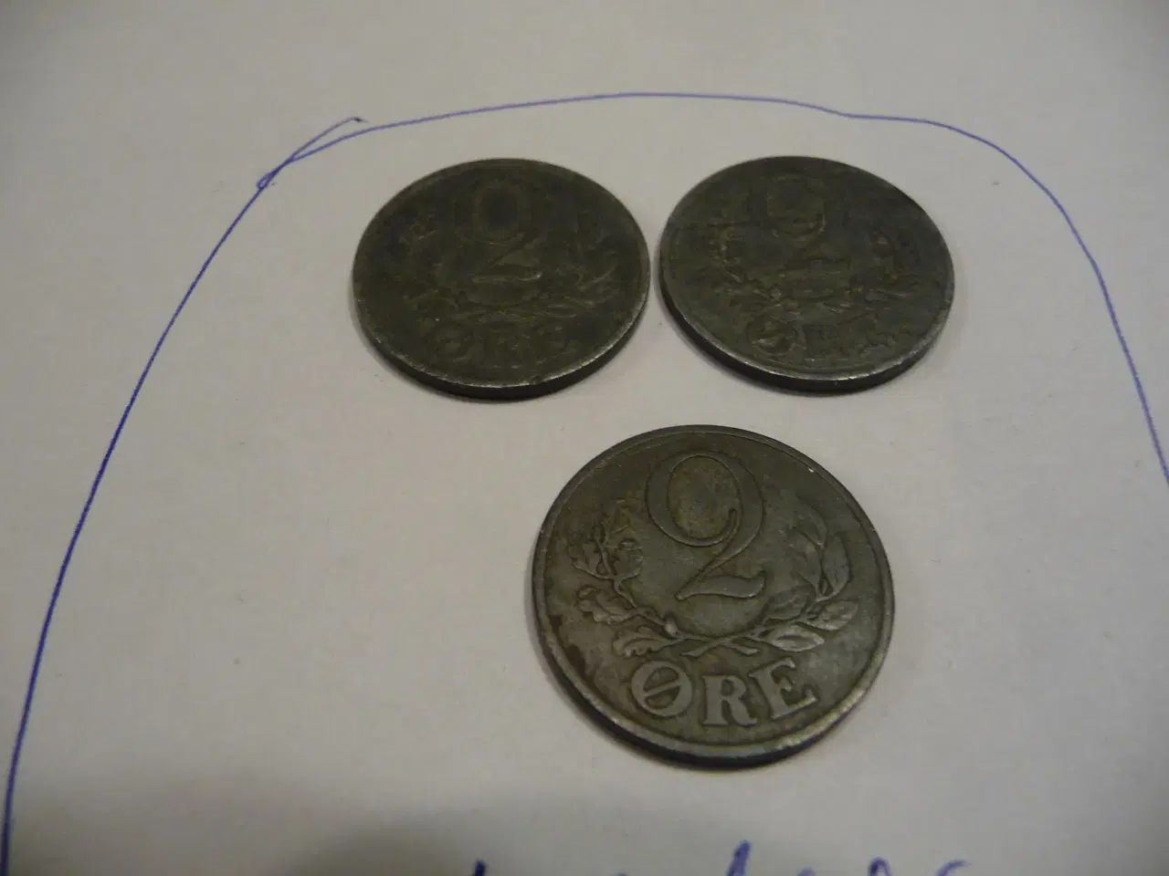 Billede 2 - mønter fra 1944 2 øre godt brugt 