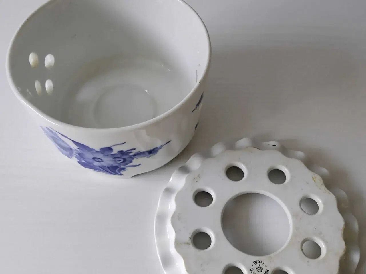 Billede 3 - Blå Blomst, fyrfadsvarmer.