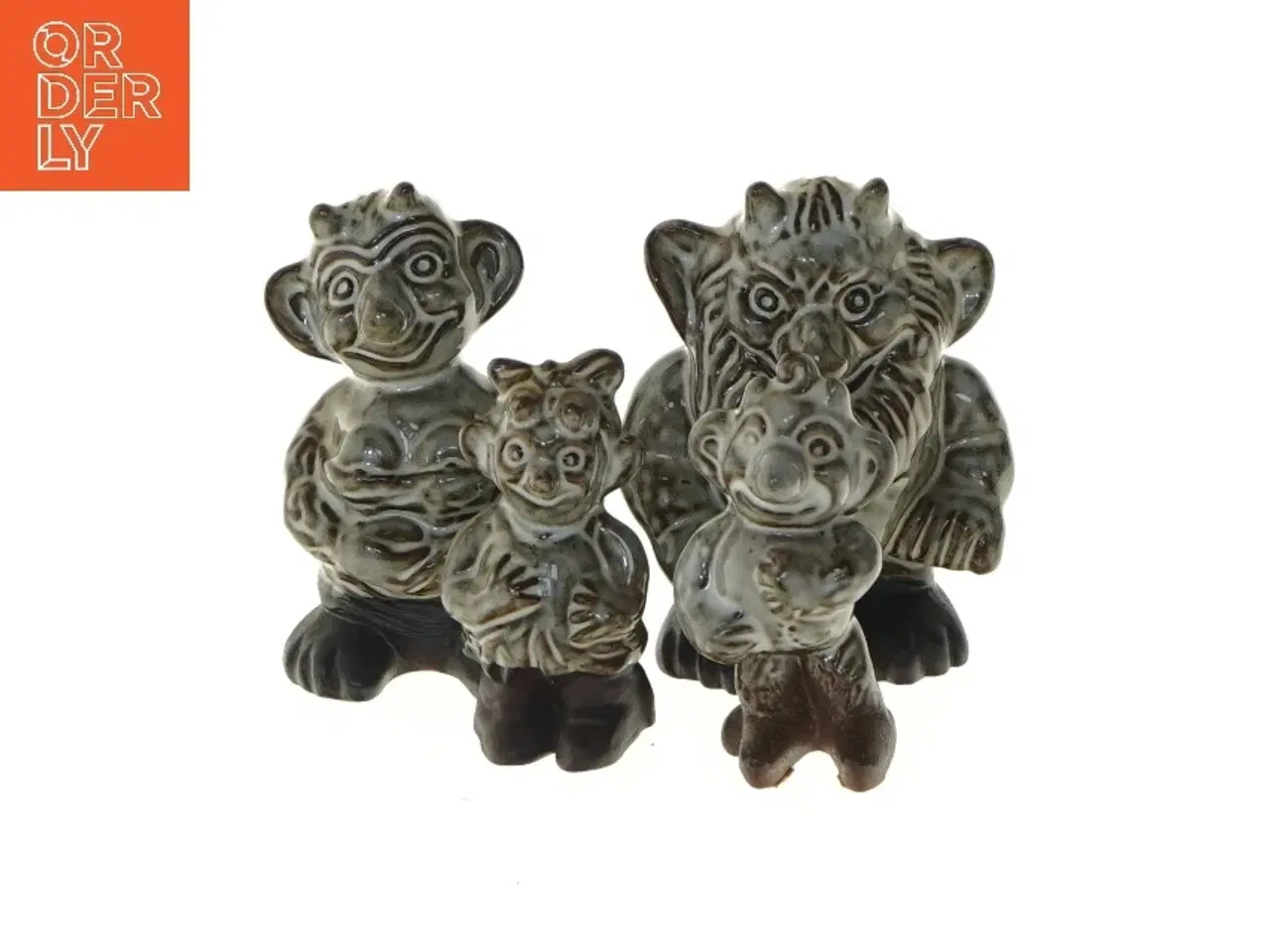 Billede 1 - Keramiske troldfigurer (str. 10 og 8,5 cm)