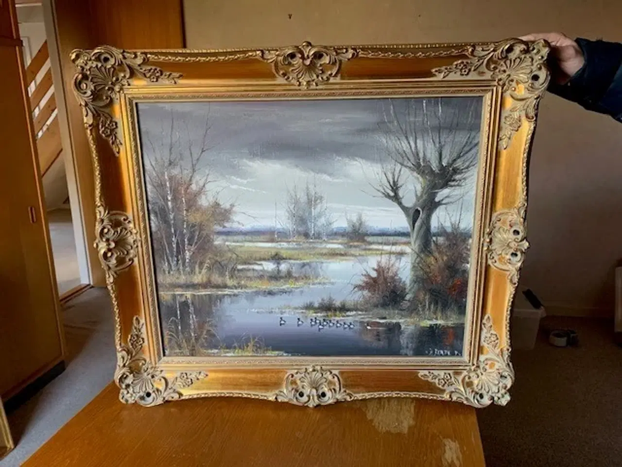 Billede 1 - stemningsfyldt efterårsbillede i flot ramme