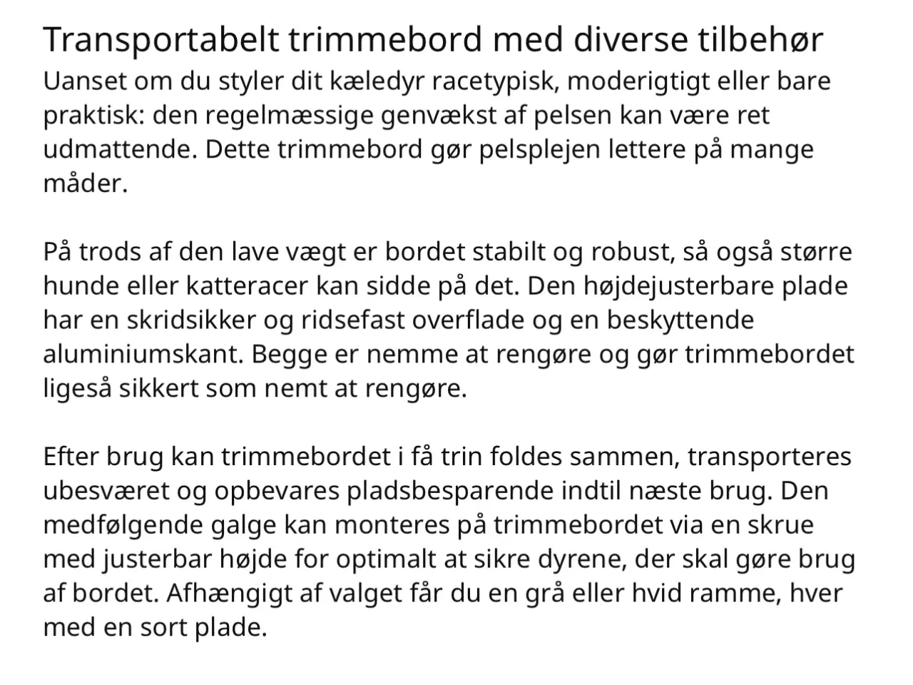 Billede 4 - Trimmebord med H-galge