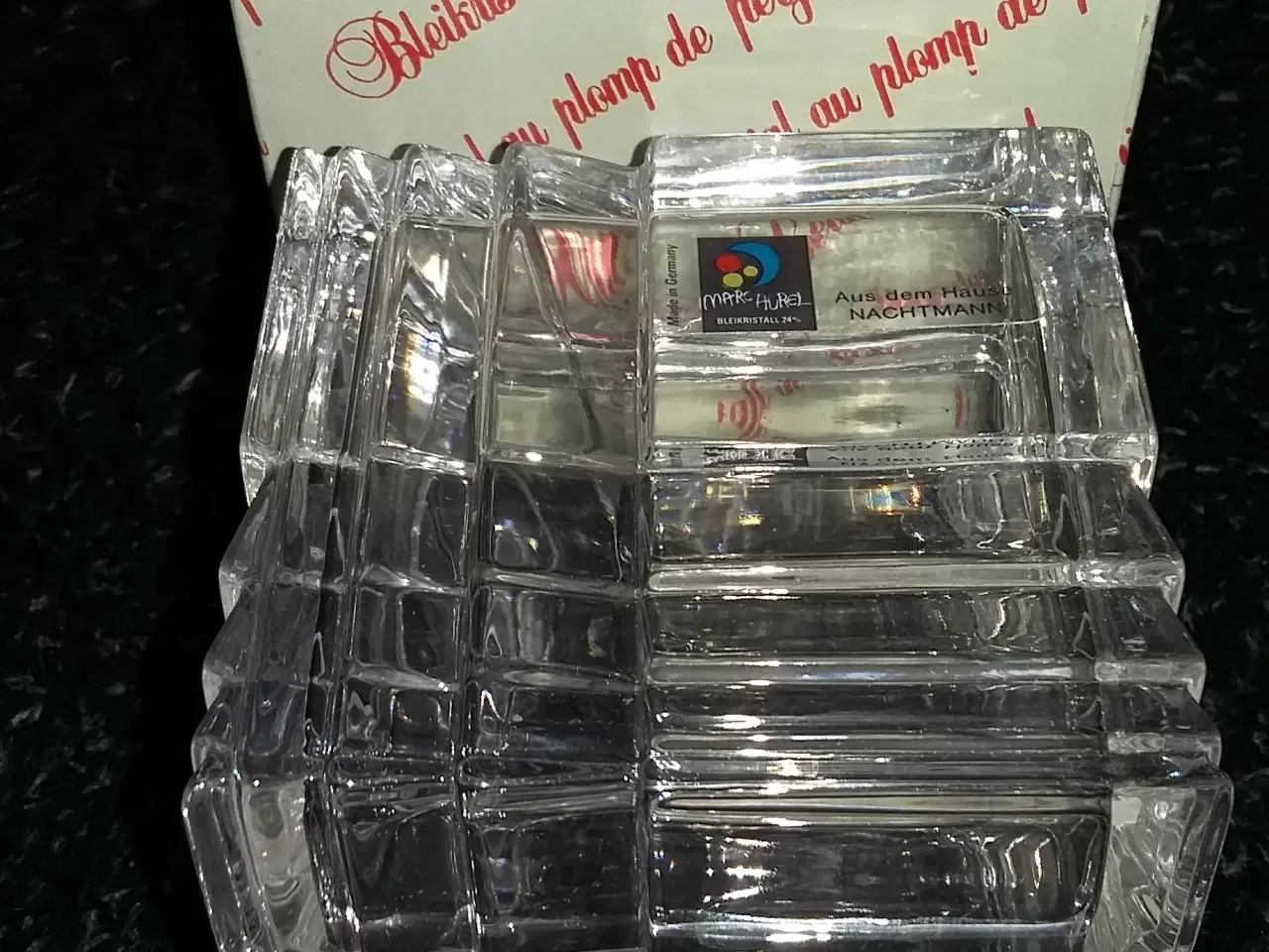 Billede 3 - 1 sæt Krystalglas Skål og Bonbonniereglas