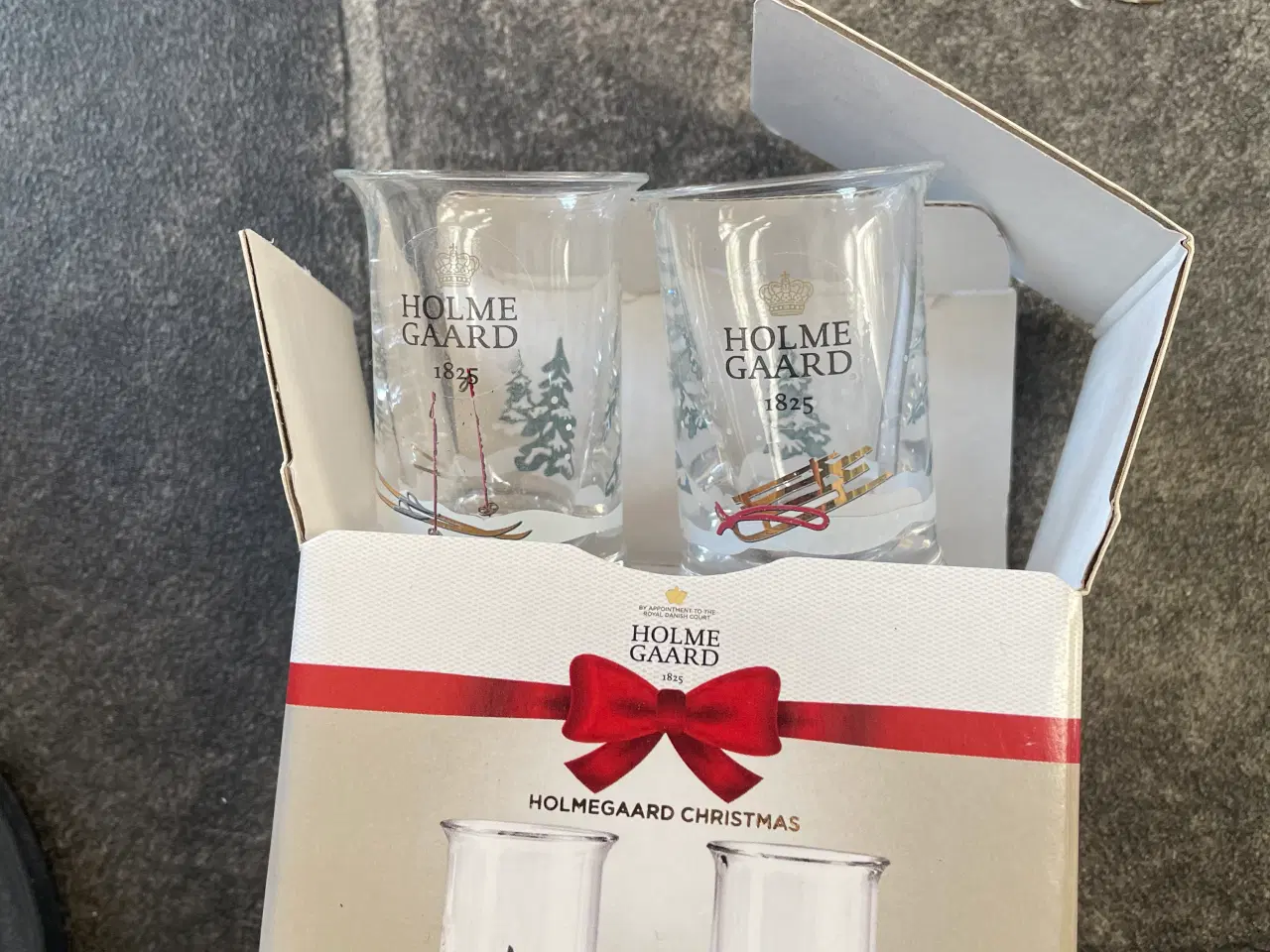 Billede 1 - Holmegård jule snapseglas
