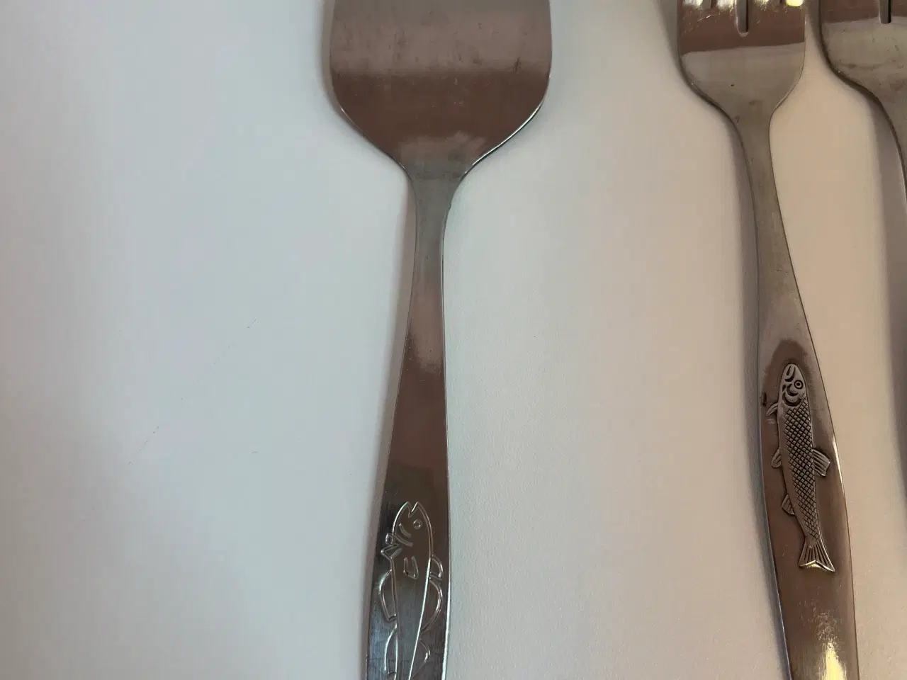 Billede 9 - Vintage Fiskebestik m/Fisk på. (6 Personer)