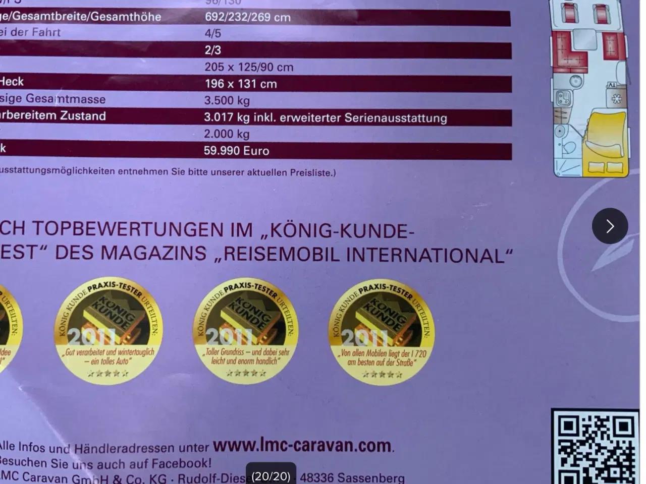 Billede 19 - Autocamper LMC/Fiat 2,3 6 trins kun kørt om sommer