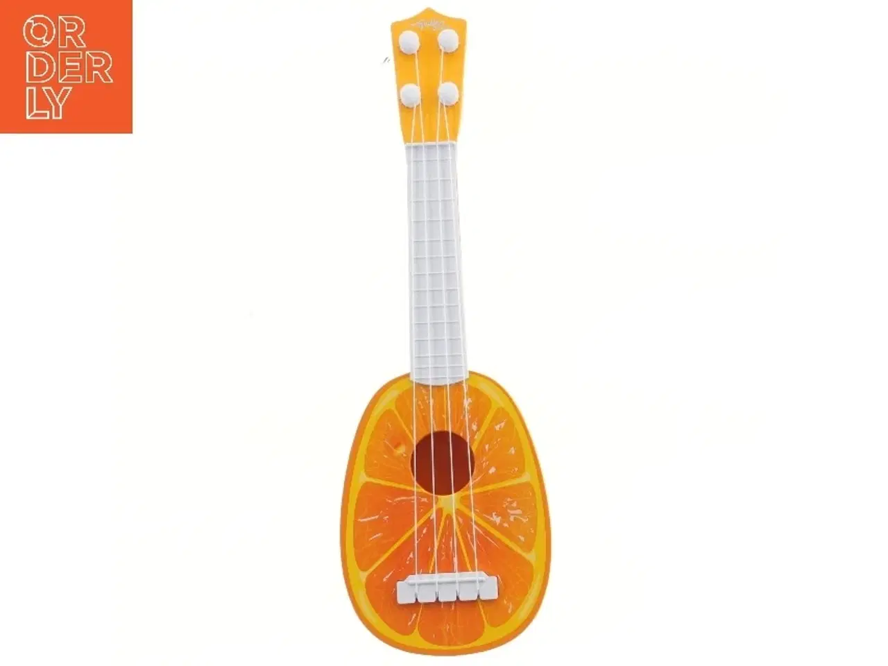 Billede 1 - Børneukulele med appelsinmotiv (str. 36x11 cm)