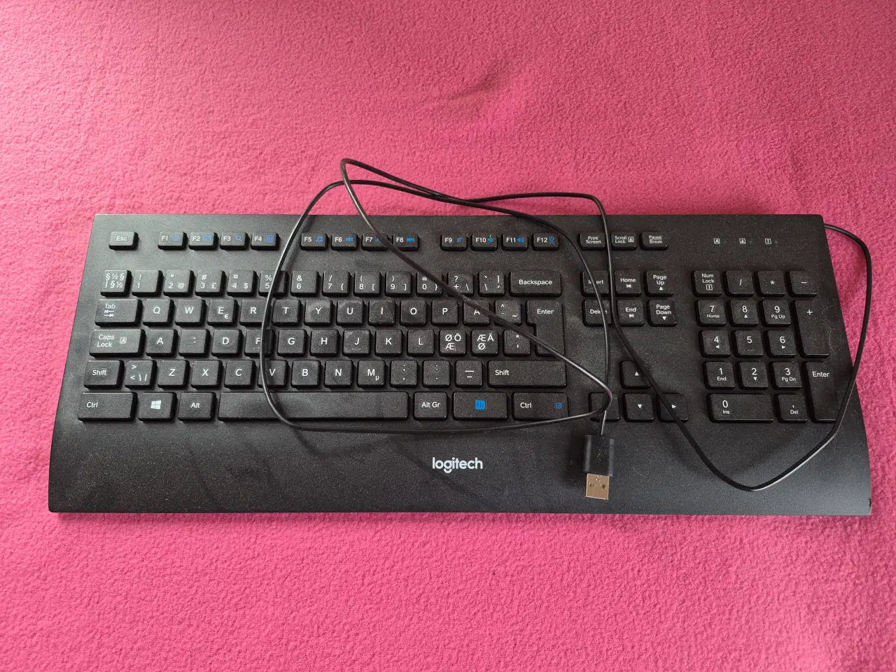 Billede 1 - Logitech tastatur K280e med kabel
