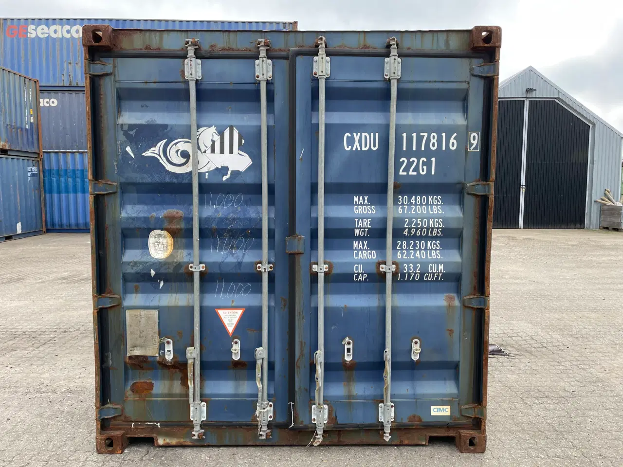 Billede 2 - 20 fods Container- ID: CDXU 117816-9