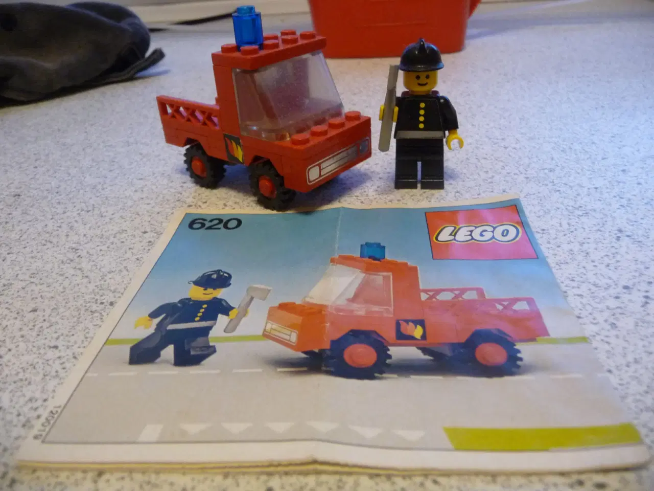 Billede 1 - lego 620 brandbil + byggevejldening 