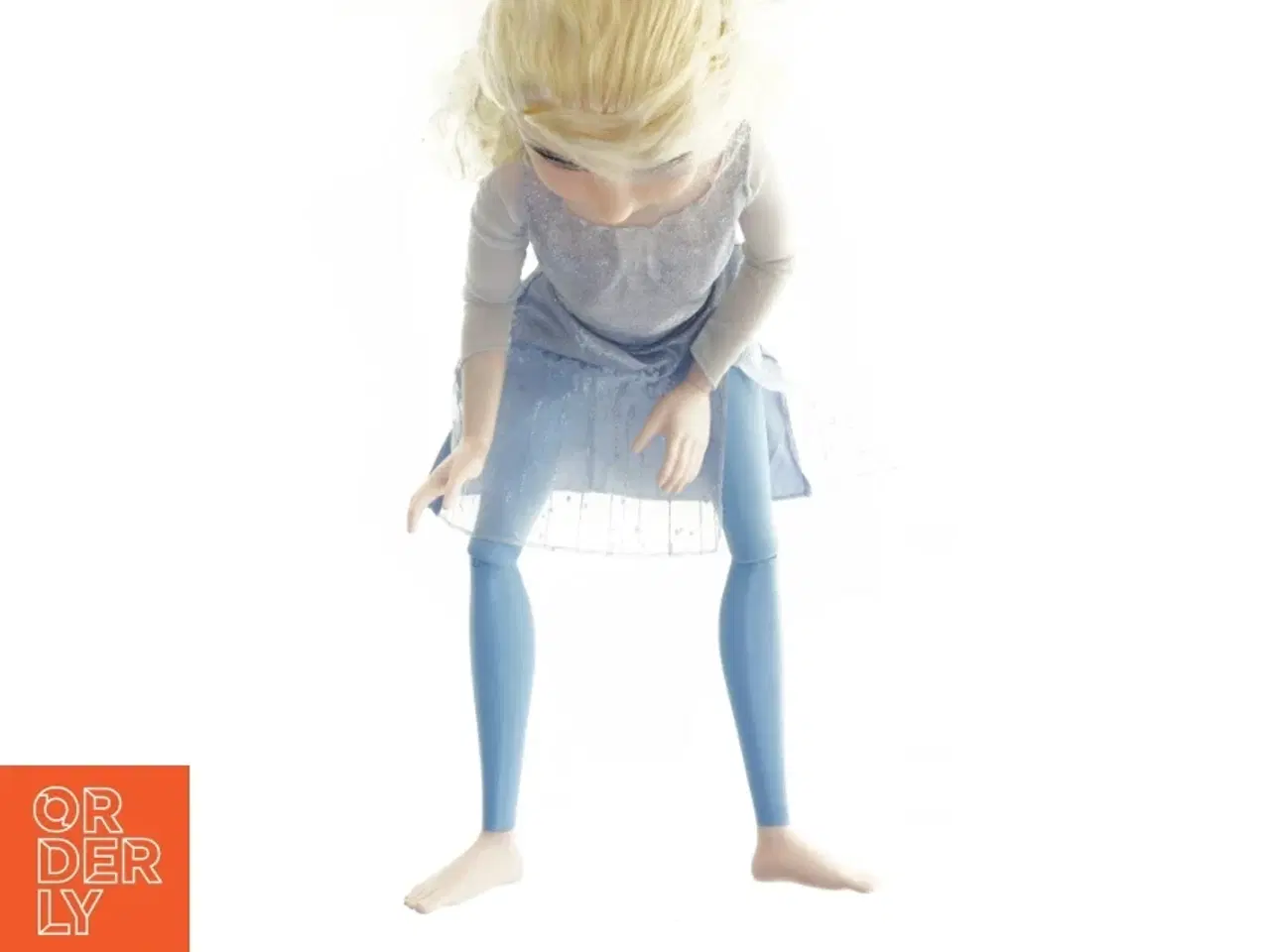 Billede 3 - Næsten som ny Disney Stor dukke med blåt tøj, Elsa fra Frozen (str. 85 cm)