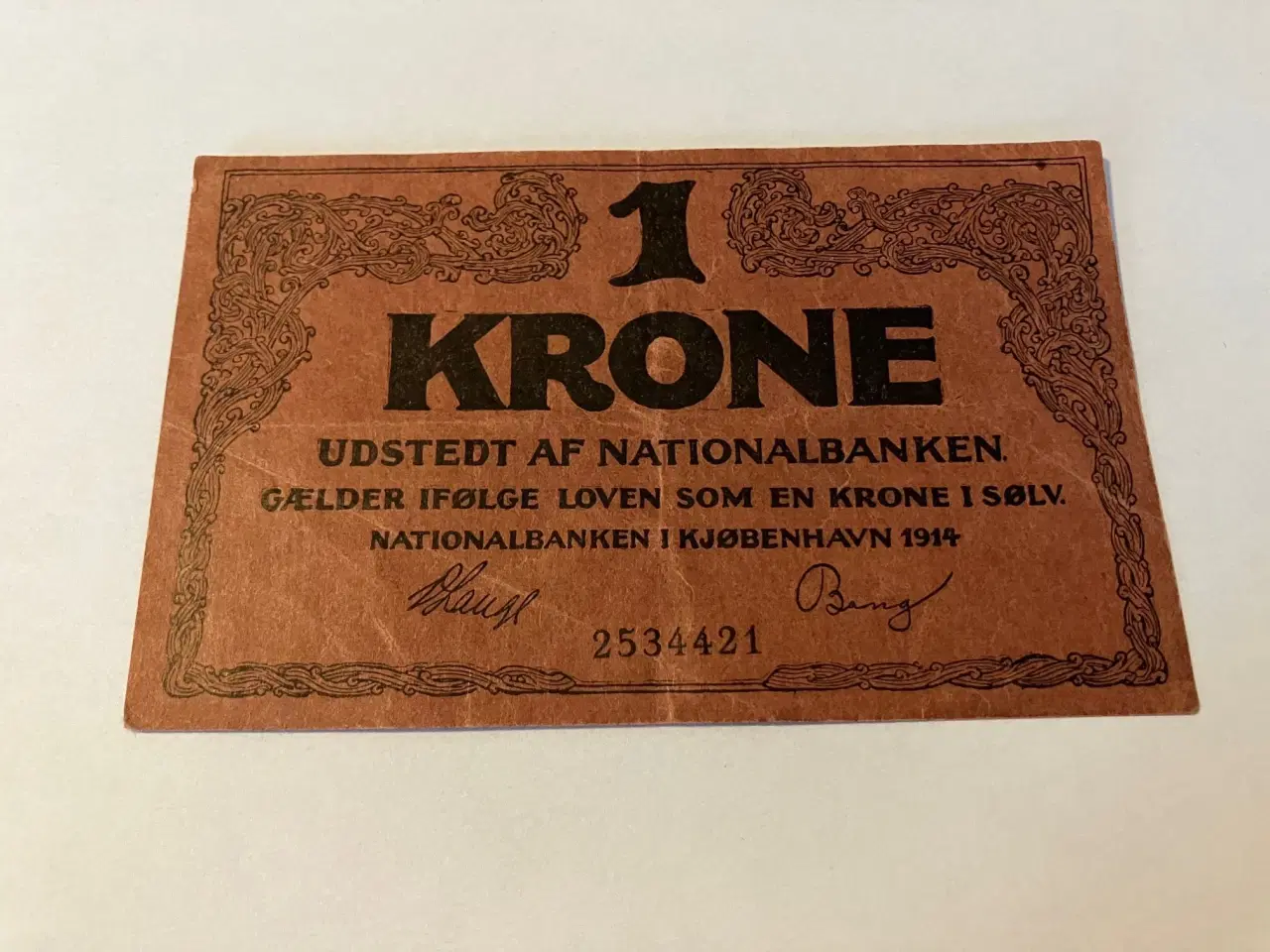 Billede 1 - 1 Krone Rød 1914 - Pæn