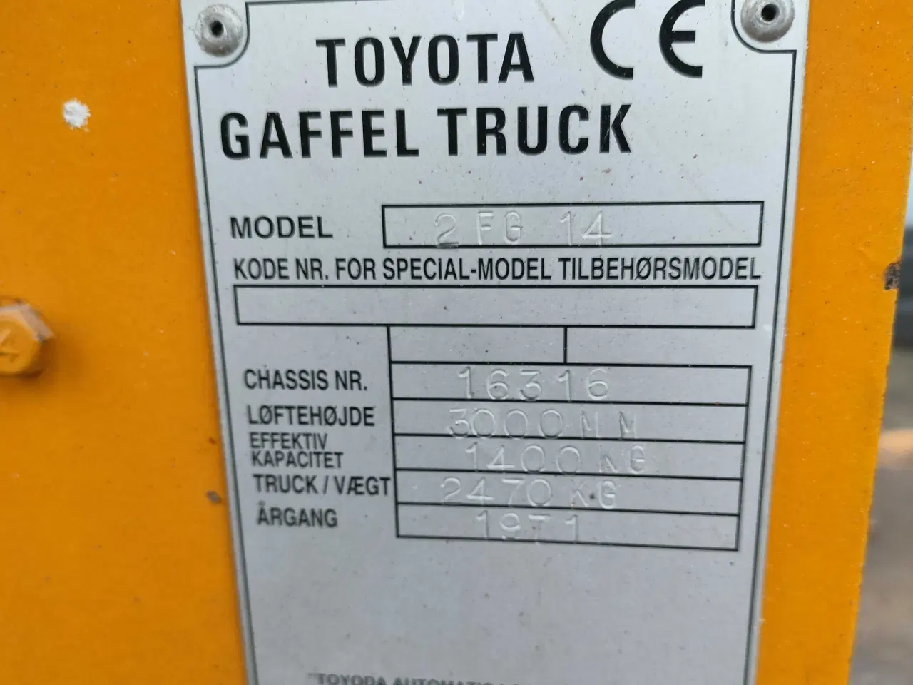 Billede 5 - Toyota gas truck 