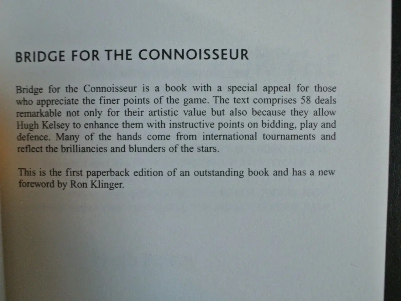 Billede 2 - bridge for the connoisseur, by hugh kelsey, emne: 