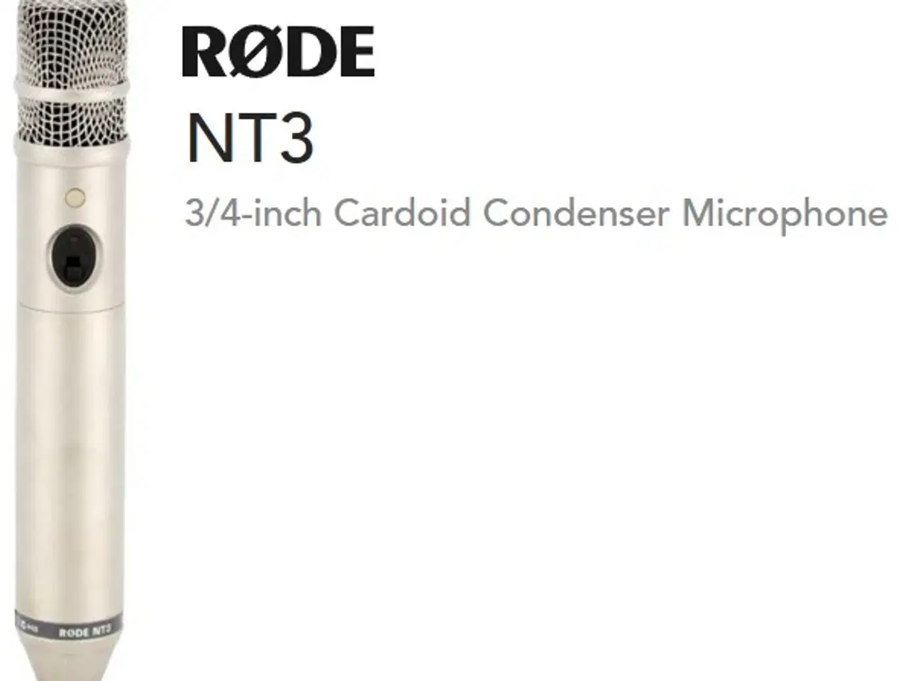 Billede 1 - Mikrofon - Røde NT3 Studio Condenser Microphone