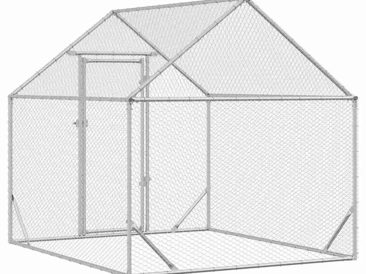 Billede 6 - Hønsebur Sølv 200x170x177cm Galvaniseret stål