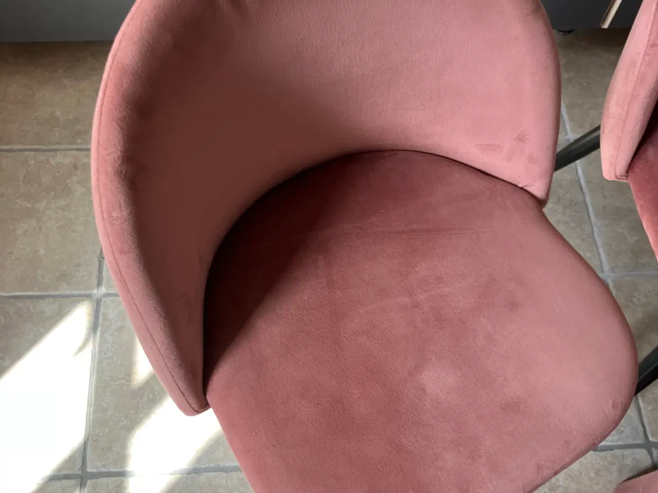 Billede 3 - Spisebordsstole i velour