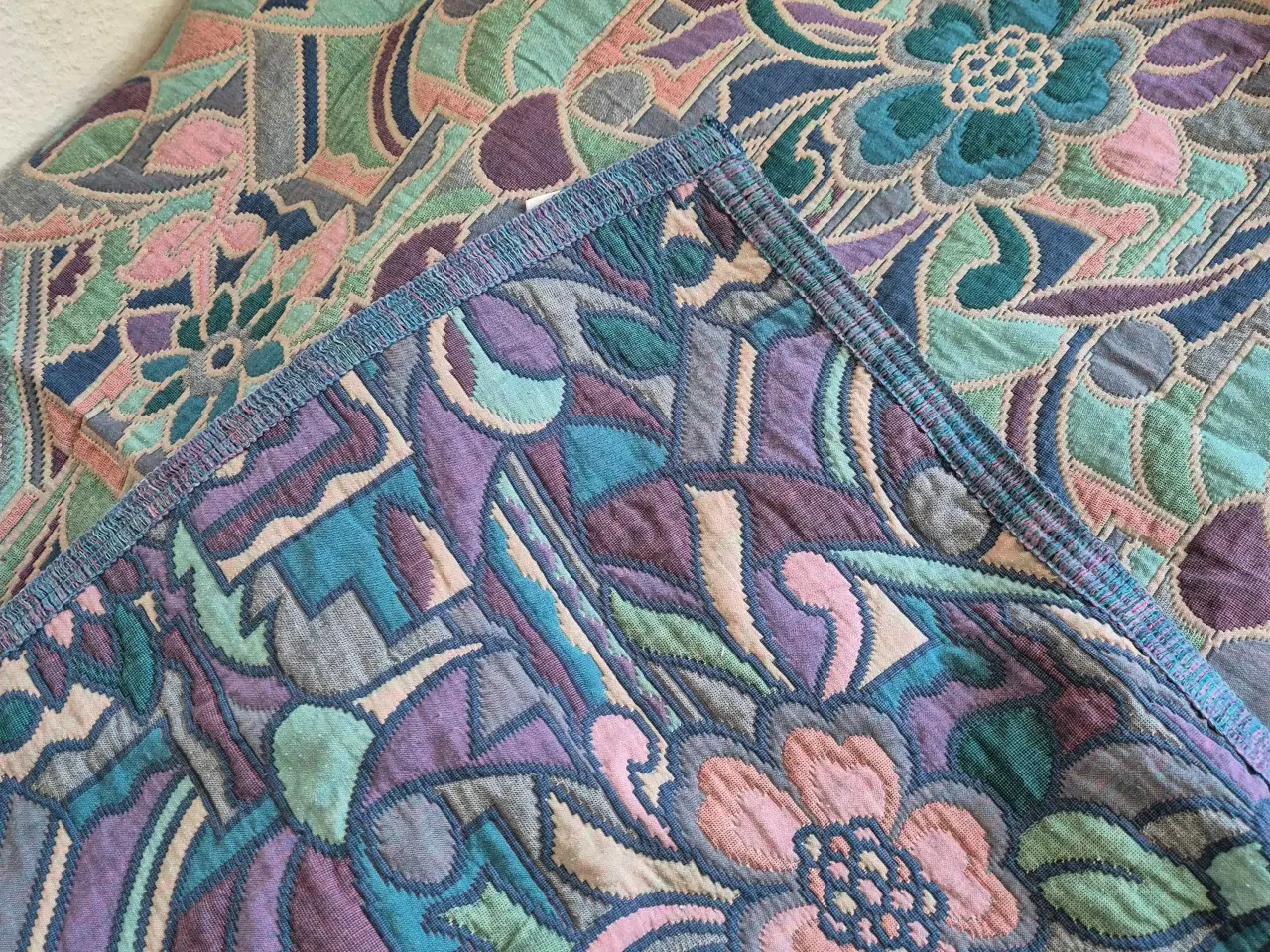 Billede 3 - Sengetæppe dobbeltvævet og vendbart