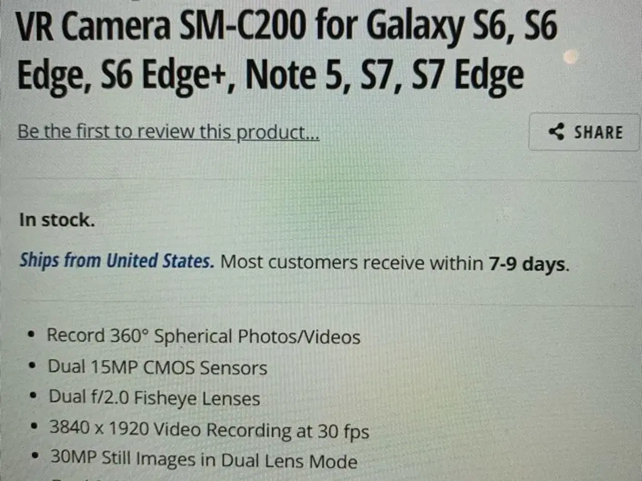 Billede 3 - Samsung Gear 360 grader kamera