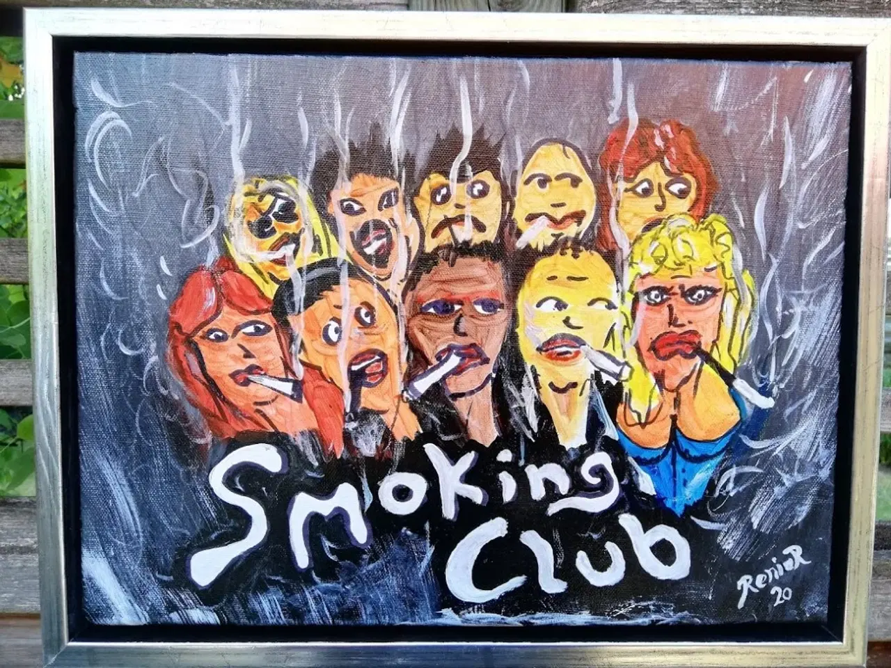 Billede 1 - Smoking Club Akryl på lærred 30x40 cm