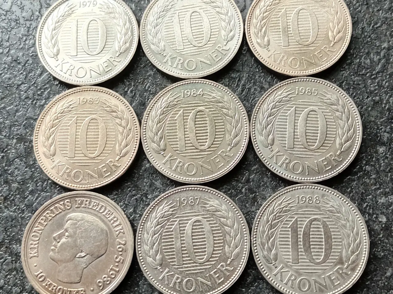 Billede 2 - 10 kr 1979 til 1988 komplet sæt.