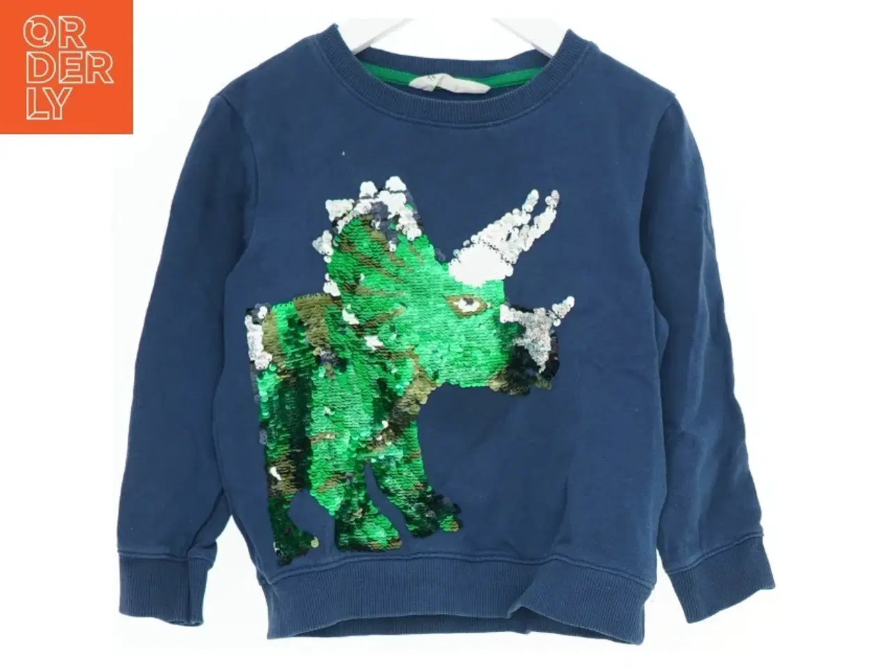 Billede 1 - Bluse med glimmerdinosaur fra H&M (str. 116)