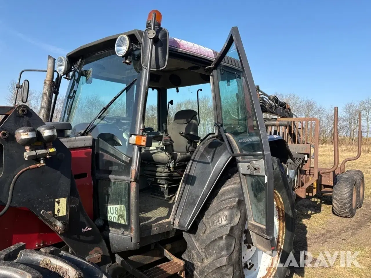 Billede 11 - Traktor Valmet 6800 med frontlæsser & skovvogn & kranarm
