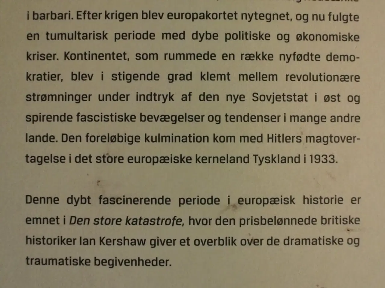 Billede 3 - den store katastrofe - europa 1914-1933, af ian ke