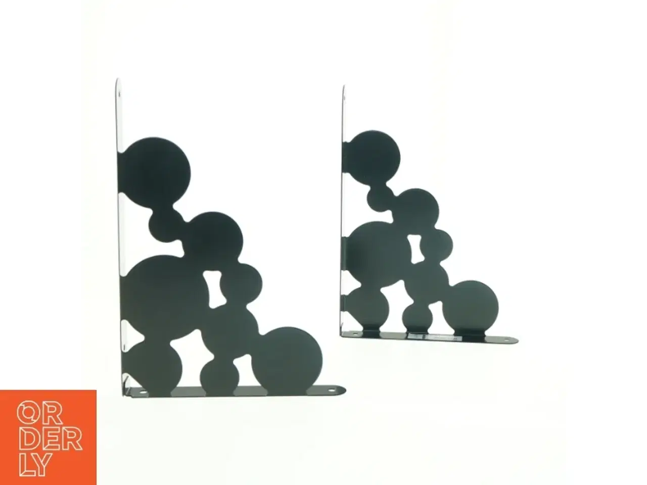 Billede 1 - Sorte metal bogstøtter fra IKEA (str. 25 x 18 x 2 cm)
