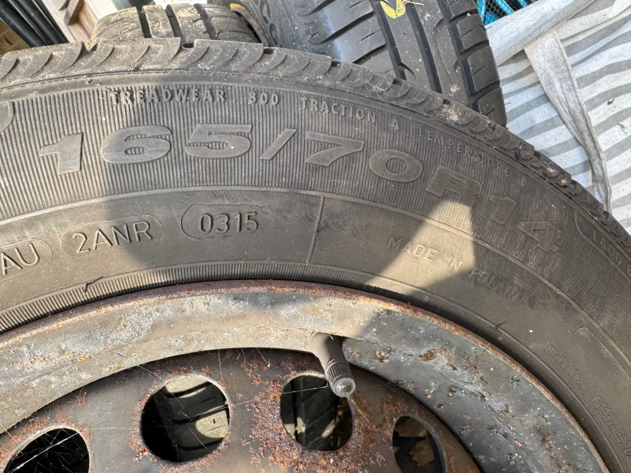 Billede 2 - Fire styk stål felt med dæk til Chevrolet Aveo