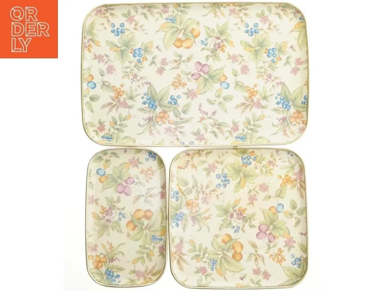 Billede 1 - Dekorative bakker med blomstermotiv (str. 46x30 cm)