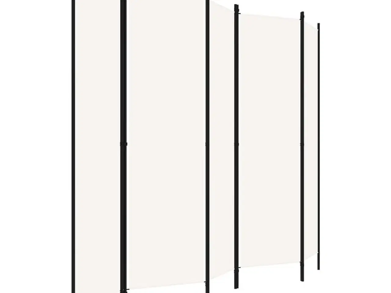 Billede 3 - 5-panels rumdeler 250 x 180 cm hvid