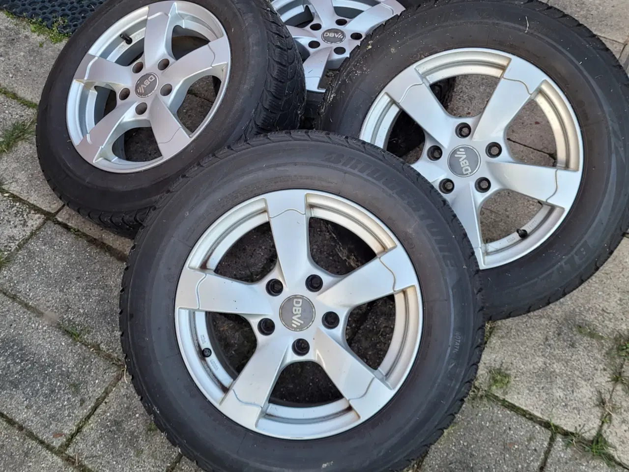 Billede 2 - Alufælge med vinterdæk