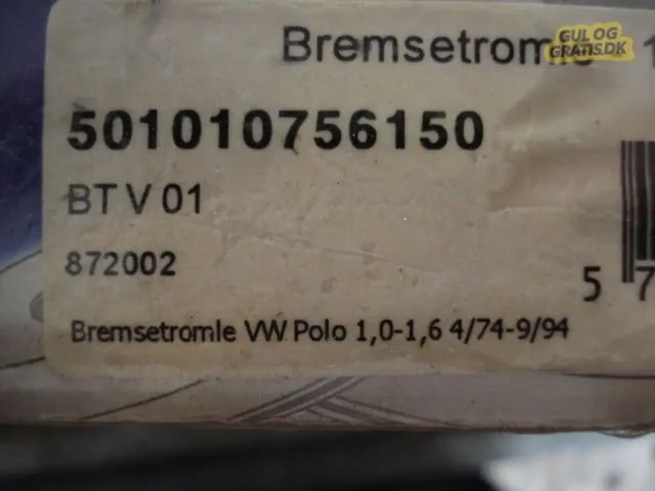 Billede 4 - Bremsedele VW Polo