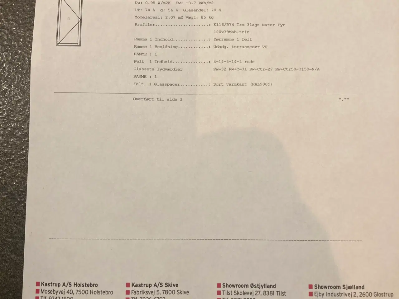 Billede 4 - Træ teressedør med greb