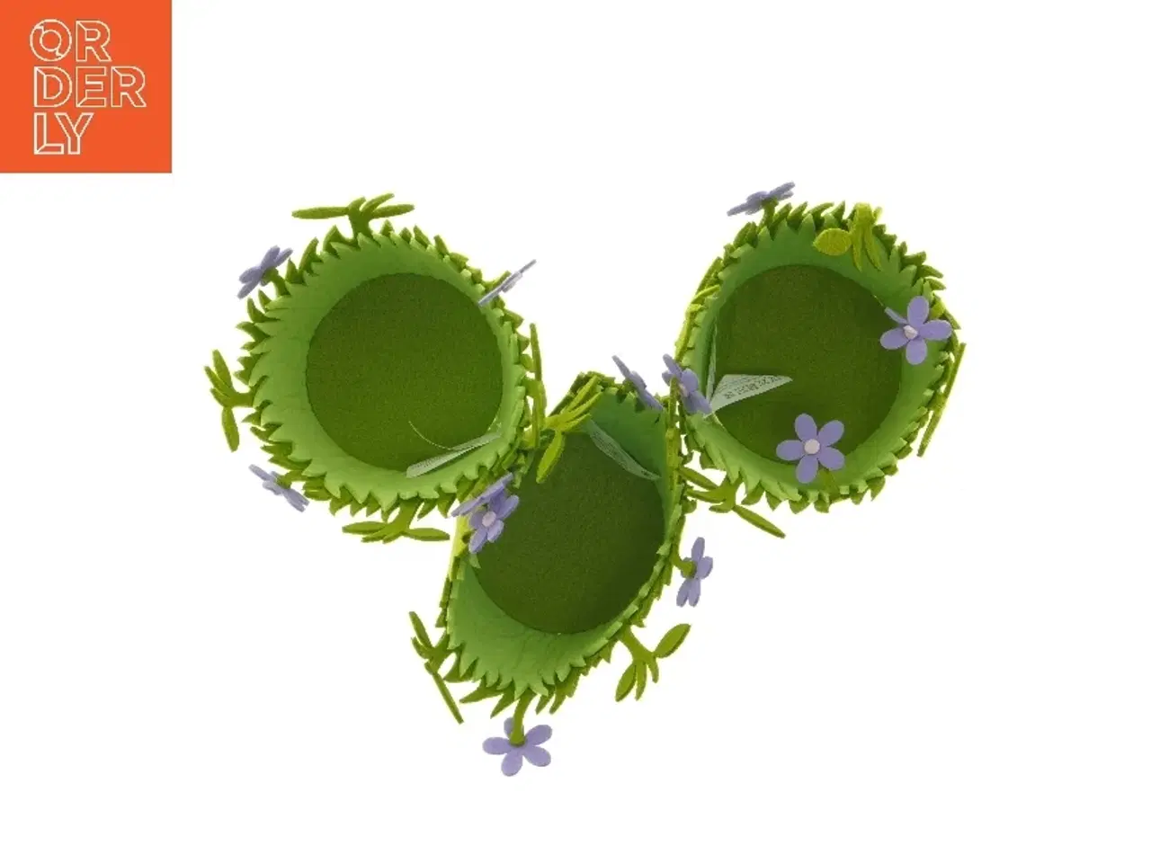 Billede 2 - Filt kurve med blomsterdesign fra Flying Tiger (str. 13x17 cm)