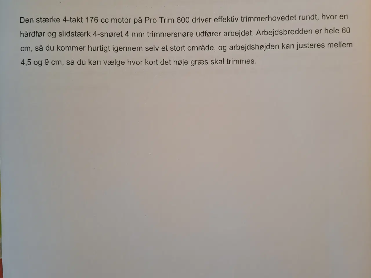 Billede 8 - Texas Pro Trim 600 græstrimmer m/hjul