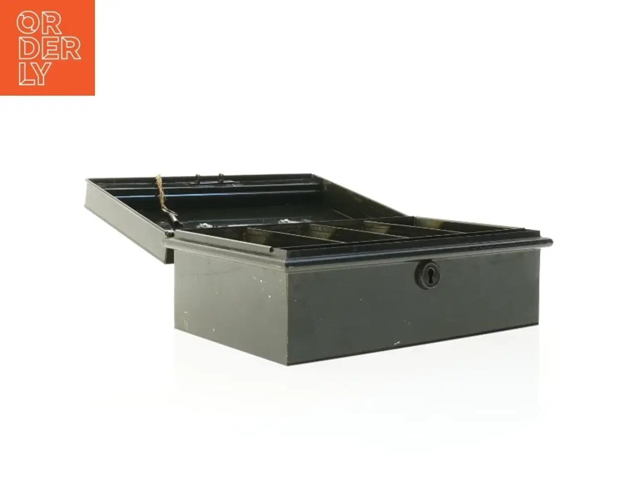 Billede 2 - Grøn pengekasse i metal (str. 24 x 14 x 9 cm)
