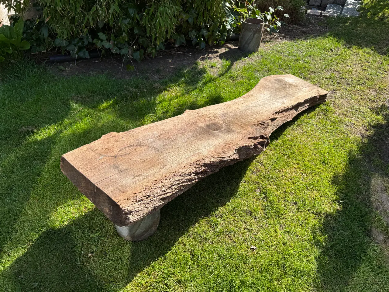 Billede 3 - Dekorativ platineret egeplanke 175 cm lang