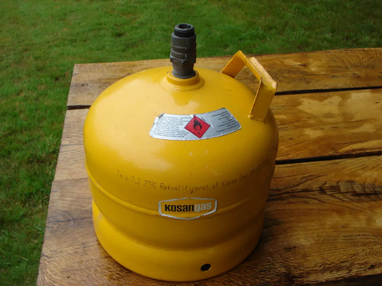 Billede 1 - 5 kg gul gasflaske tom