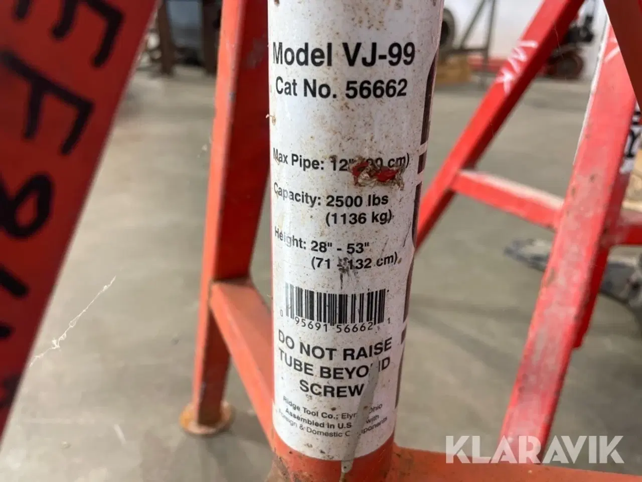 Billede 8 - Rørstøtter og arbejdsbord Ridgid vf-99 8 styk